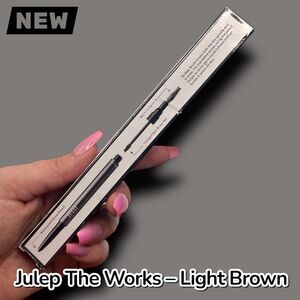 New Julep The Works Waterproof Brow Pencil & Tinted Fiber Gel – Light Brown